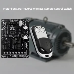 433MHz Fixed-Code Remote Control Switch for Garage Roller Doors, AC/DC 12/24V Input, 100m Range