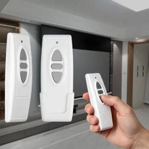 433MHz Learning-Code Remote Control with Wall Mount Base for Electric Projector Screens and Lifting Devices