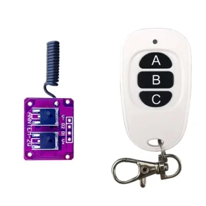433MHz Universal RF Wireless Remote Control Switch 3.7V 12V 2-Channel Relay for Car LED Lights