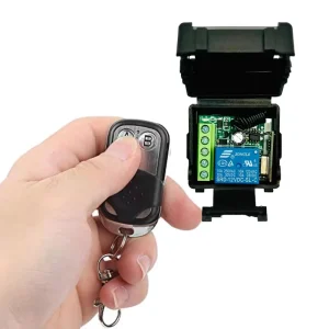 433MHz Wireless DC 12V Remote Control Switch, 1-Channel RF 10A Relay Receiver, 2-Key Transmitter, Door Electromagnetic Lock, Metal