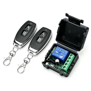 433MHz Wireless DC 12V Remote Control Switch 1CH RF 10A Relay Receiver and 2CH Transmitter for Door Electromagnetic Lock DIY