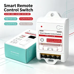 433MHz Wireless RF Remote Control Switch 12V-48V AC100-250V AC380V for Light, Pump and Motor