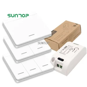 433MHz Wireless Smart Switch RF Remote Control Receiver Push Button Controller 86 Wall Panel Transmitter