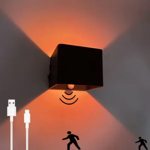 4400mah 5200mah 7800mah Aluminum USB Charging LED Wall Lamp RGBCW Remote Control Europe Rechargeable Wandlamp