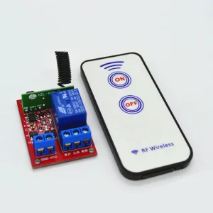 #46275 1-Channel 12V Wireless Remote Control Switch with 2 RF Buttons 433M for DIY Projects