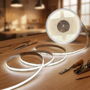 480 LEDs COB LED Strip 24V CRI90 4000K Neutral White for Classroom, Library, and Reading Lighting