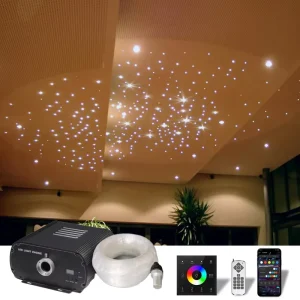 48W/96W/144W RGBW DMX512 LED Fiber Optic Twinkle Lights, Aluminum, Starry Sky Ceiling Lighting, App Control, CE