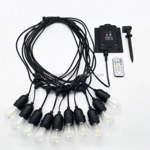 48ft 15 Bulbs Solar Christmas Garden Decorative Lights Waterproof LED Decor Wedding Light Decoration Hanging Outdoor LED String