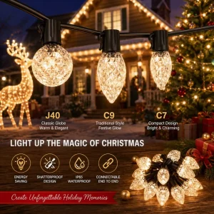 49.2 ft RGBIC Smart Color String Lights with Remote and App Control, Connectable up to 100 ft