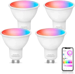 4W 5W GU10 WiFi RGBW Smart LED Bulb Dimmable Color-Changing Voice Control