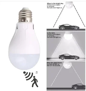 4W 7W AC A19 Smart Radar Motion Detection E27 B22 LED Light Bulb for Sensor On Off Public Passageways Corridor