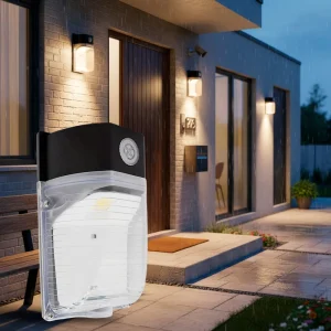5 Years Warranty 25W Exterior Mini LED Wall Pack Fixtures High Brightness Wallpack Lamp Dusk to Dawn Sensor LED Wall Lights