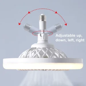 5-blade ceiling fan with remote control and switchable 3000K-6500K CCT dimmable light for bedroom living room