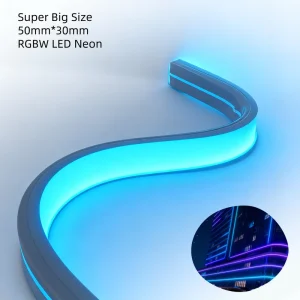 50 x 30mm RGB LED Neon Strip Light IP67 DC24V Digital Smart RGBW Waterproof for Nightclub and Bedroom