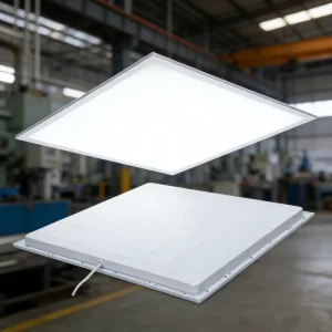 50000H Industrial LED Panel Light for Factory Workshop with Drop Ceiling Retrofit Installation Kit