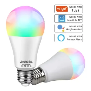 5000K Daylight Smart Bulb with Voice Control Dimmable 9W AC B22 E26 E27 LED WiFi