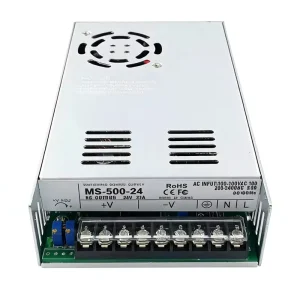 500W 24V 21A Power Supply 100V/240V Switch-Selected Mode LED Driver for LED Lighting PLC and Motor Drives Automation