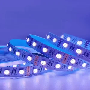 5050 60 LEDs 12mm Wide WRGBWW LED Strip Light IP20 IP67 Rated WiFi Remote Control CRI 80 3 Year Warranty DC 5m Bronze