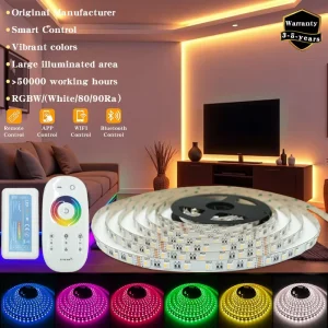 5050 RGBW LED Strip 12V 24V 60 LEDs/m Bluetooth App and Remote Control 5m 10m IP20 IP65 IP67 Waterproof