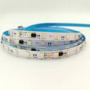 5050 SMD Individually Addressable RGBW LED Strip 60 LEDs m TM1814 Remote Control IP65 DC24V B White PCB