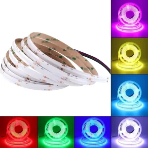 576 LEDs/m 12V 24V RGB COB LED Strip Light 5mm 8mm 10mm Customizable Waterproof IP65 IP67 IP68 Tira LED COB