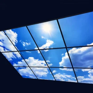 595*595Mm Led Skylight Panel Blue Sky Clouds Ceiling Light Panel Light for Hospital Office