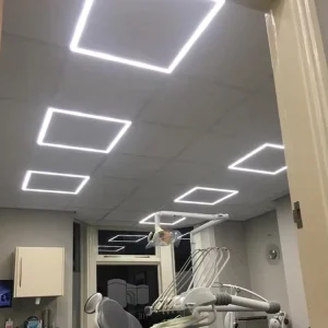 595*595Mm Surface Mounted Aluminum Smd2835 High Efficiency Led Office Panel Ceiling Light