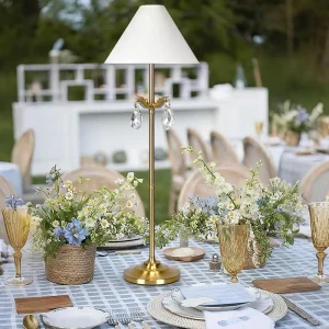 59CM Tall Modern Outdoor Iron Floor Lamp Rechargeable LED Custom Lampshade Crystal Waterproof IP54 Remote Touch Control High