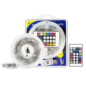 5M 10M 5V Smart RGB Light Strip High Quality Remote Strip Lamp Multicolor 24key Remote Led Strip for Christmas Decoration