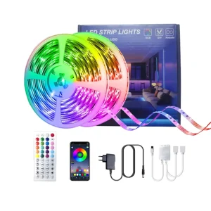 5M 30LED M SMD 5050 LED Smart Strip Light 12V Remote Control RGB LED Strip for Home Decoration