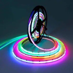 5V 12V 24V WS1838 WS2811 WS2818 RGBIC WS2814 RGBWIC RGBCWIC 5mm 10mm 12mm 15mm Running Water COB LED Strip Light