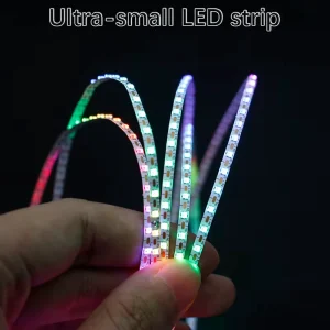 5V 3mm High-Density RGB LED Strip 0807 SMD 160 LEDs/m USB IP20 DIY Light Strip for Smart Furniture
