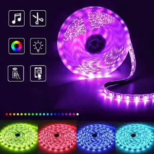 5V 60-LED RGB SMD5050 LED Strip Light Remote Controlled Flexible Copper Light String