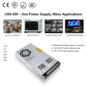 5V 60A 300W Switching Power Supply LED Driver AC to DC Converter 110V 220V Transformer for CCTV LED Strip Industrial Equipment