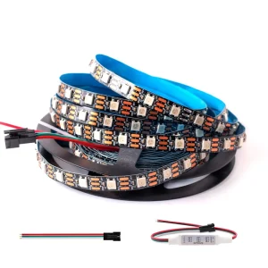 5V Addressable WS2812B Waterproof RGB LED Strip 60 LEDs 5050
