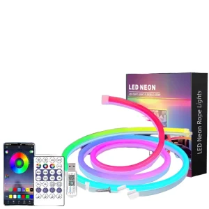 5V RGBIC LED Neon Light Strips for Smart APP Control IP65 Waterproof CRI80 50000 Hours Lifespan Residential Neon Sign