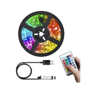 5V USB 5050 2835 IP20 Rated Flexible RGB Smart LED Strip Light 5m APP Control