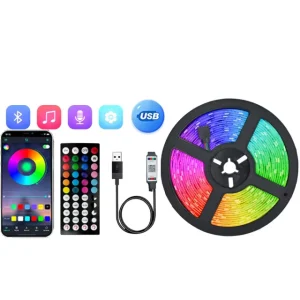 5V USB 5050 Led Strip Lights RGB Music APP Control for Bedroom TV Wall and Living Room Decoration Party