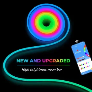 5V USB App-Controlled RGB LED Neon Strip Light for Holiday Decoration