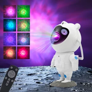 5V USB Astronaut Starry Nebula Projector Night Light with Music, LED, Smart Remote Control