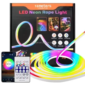 5V USB RGBIC LED Neon Rope Strip Light, App Control, Silicone, IP66 Waterproof