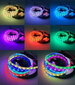 5V Ws2812b LED Lights SMD5050 30leds 60leds m 5M Roll 10MM IP20 IP65 WS2812B Addressable LED Strip Light 5m 12V Rope Lighting