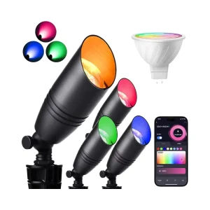 5W 2700K MR16 RGB LED Bulb IP65 Waterproof Low Voltage Landscape Light