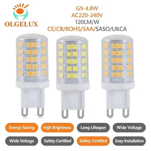 5W G9 Led Bulb Manufacturer No Flicker AC220 240v Energy Saving G9 Mini Corn Light for Chandelier Lighting