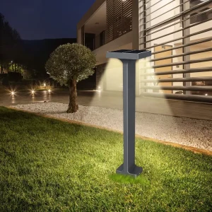 5W IP65 LED Solar Bollard Light for Outdoor Landscape & Garden Remote Control Die-casting Aluminum Construction