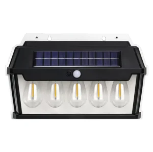 5W Solar Outdoor Garden Light with Human Sensing, 1800mAh Battery, 600lm