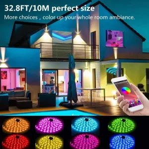5m/10m/15m/20m/30m RGB WiFi LED Strip Light with App and Remote Control