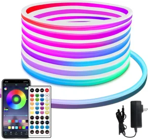 5m/10m IP67 RGB/RGBIC silicone neon LED strip light 24V flexible