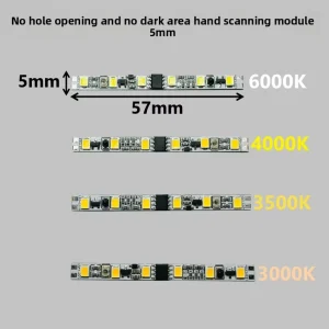 5mm No-Drilling PC Cabinet Light Strip with Hand-Sweep Sensor, LED Dustproof Wine Cabinet Lighting Module