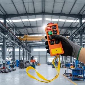 6-Button Single-Speed IP68 Waterproof Wireless Industrial Remote Control for Overhead Cranes and Trucks